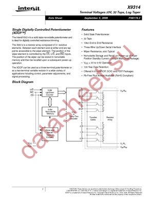 X9314WM datasheet  