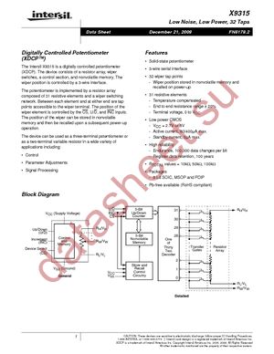 X9315TM datasheet  