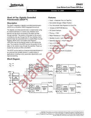 X9401WV24IZ datasheet  