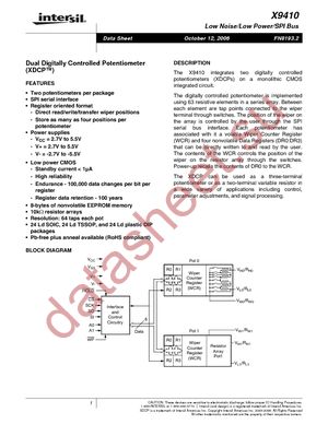 X9410WV24IZT1 datasheet  