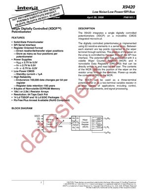 X9420YV14 datasheet  