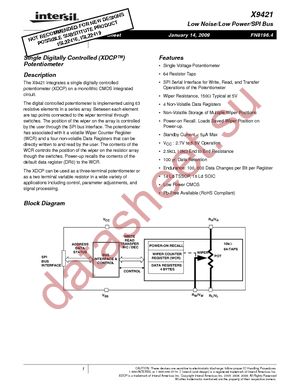 X9421WV14Z-2.7 datasheet  