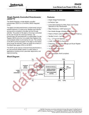 X9429WS16IT1 datasheet  