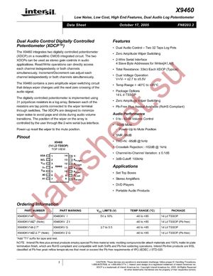 X9460KV14I-2.7 datasheet  