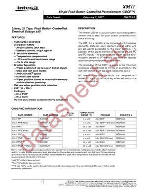 X9511WSIT2 datasheet  