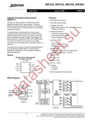 X9C102SIT1 datasheet  