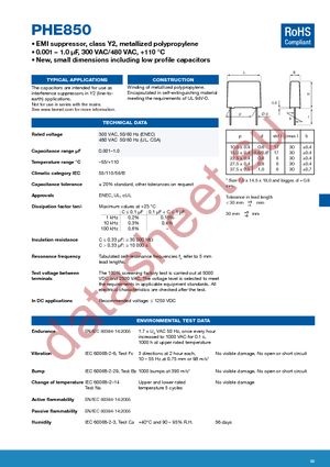 PHE850EA4330MA02R17 datasheet  