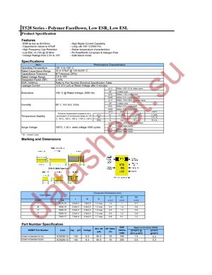 T528K157M006ATE200 datasheet  