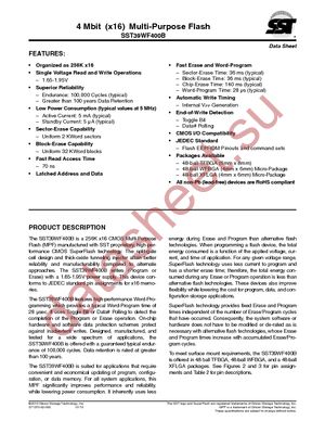 SST39WF400B-70-4I-B3KE datasheet  