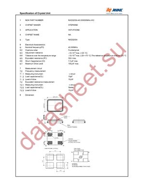 NX2520SA-40.000000MHZ-W2 datasheet  