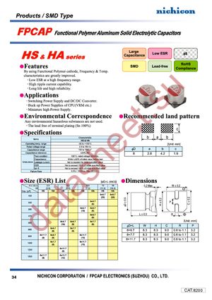 RHA1C151MCN1GS datasheet  