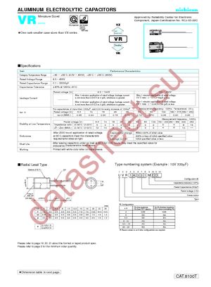 UVR1A330MDA datasheet  