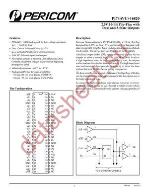 PI74AVC+16820AE datasheet  