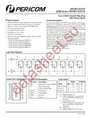 PI74FCT273ATS datasheet  