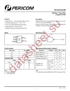 PI74STX1G00CX datasheet  