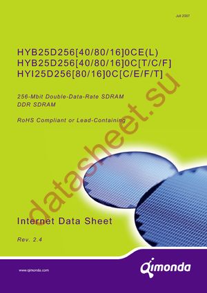HYB25D256160CF-5 datasheet  