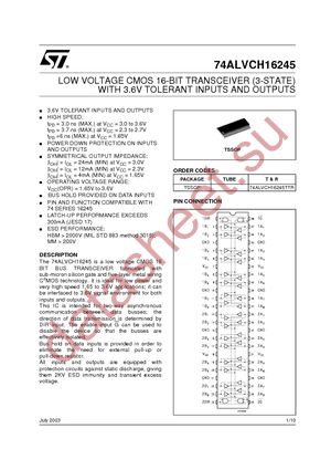 74ALVCH16245T datasheet  