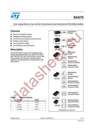 BAS70-08SFILM datasheet  