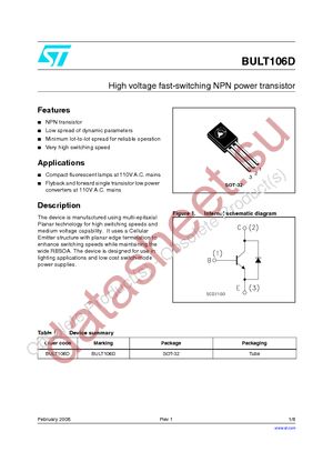 BULT106D datasheet  