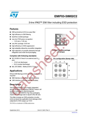EMIF03-SIM02C2 datasheet  