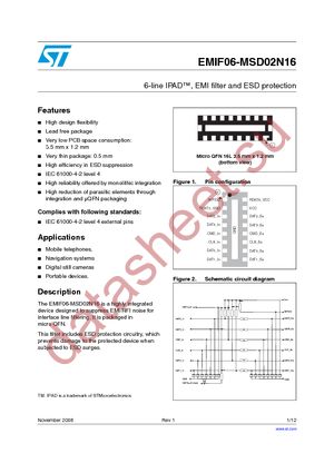 EMIF06-MSD02N16 datasheet  