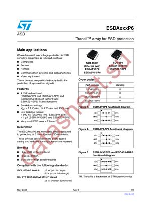 ESDA25-4BP6 datasheet  