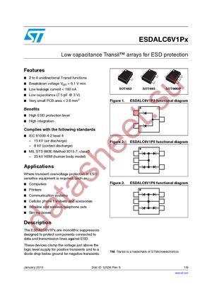 ESDALC6V1P6 datasheet  