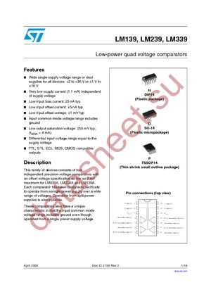 LM139APT datasheet  