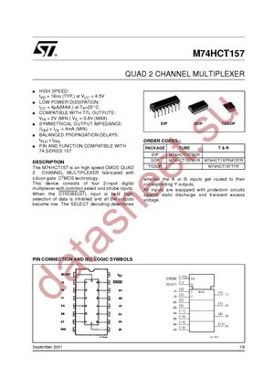 M74HCT157B1R datasheet  