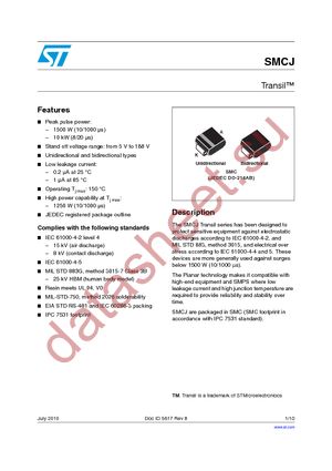 SMCJ10A-TR datasheet  