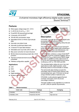 STA333ML13TR datasheet  