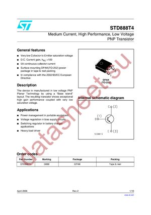 STD888T4 datasheet  