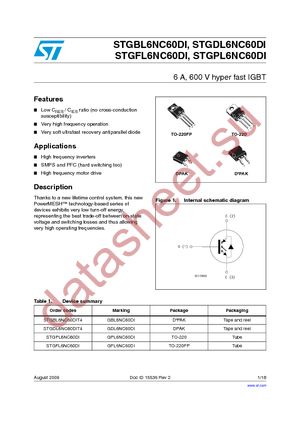 STGPL6NC60DI datasheet  