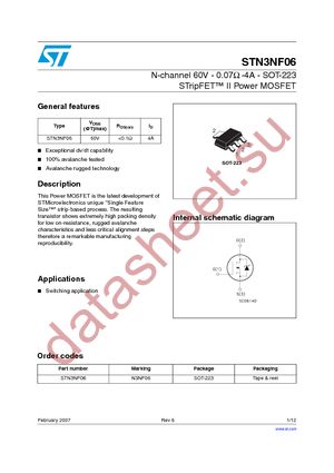 STN3NF06 datasheet  