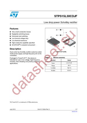 STPS15L30CDJF-TR datasheet  