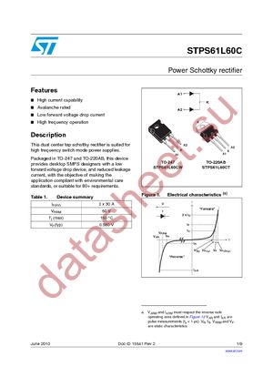 STPS61L60CT datasheet  