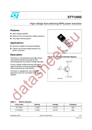 STT13005 datasheet  