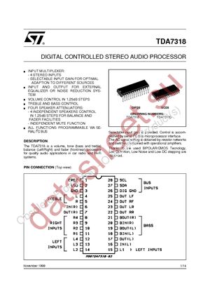 TDA7318D datasheet  