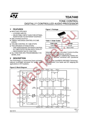 TDA7440D013TR datasheet  