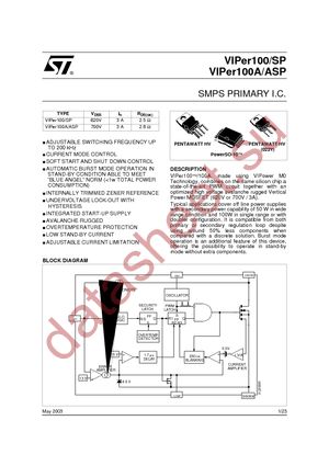 VIPER100SP13TR datasheet  