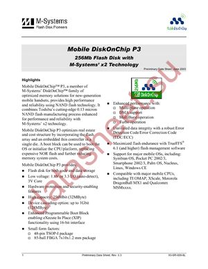 MD5832-D256-V3Q18-X-P datasheet  