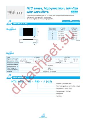 HTC0603-1E-R10-T35-L5 datasheet  