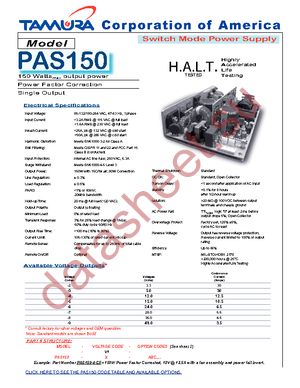 PAS150-6 datasheet  