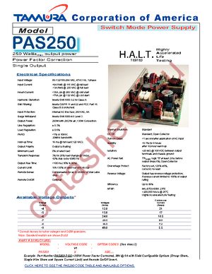 PAS250-6 datasheet  