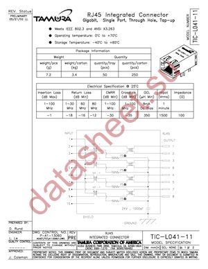 TIC-L041-11 datasheet  