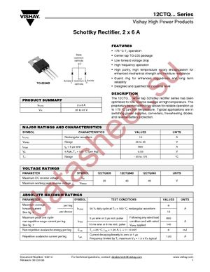 12CTQ030 datasheet  