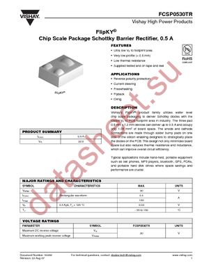 FCSP0530TR datasheet  