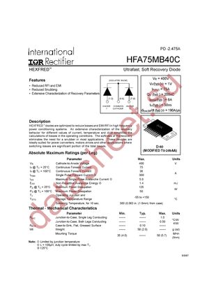 HFA75MB40C datasheet  