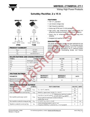 MBRB3045CTTRL datasheet  