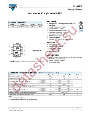 SI1026X-T1-GE3 datasheet  